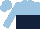 Silk - light blue and dark blue halved horizontally