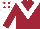 Silk - Maroon, white chevron, white cap, maroon spots