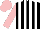 Silk - Black & white stripes, pink sleeves & cap