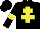 Silk - black, yellow cross of lorraine, yellow armbands