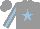 Silk - Grey, light blue star, light blue stripe on sleeves