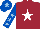 Silk - Maroon, white star, royal blue sleeves, light blue stars, royal blue cap, light blue star