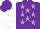 Silk - Purple, mauve stars, white sleeves