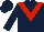 Silk - Dark blue, red chevron