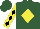 Silk - Hunter green, yellow diamond, black diamonds on yellow sleeves