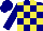 Silk - Navy blue, yellow blocks, navy blue sleeves