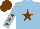 Silk - Light blue, chocolate star, chocolate stars on sleeves, chocolate cap