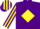 Silk - Purple, Yellow diamond, striped sleeves and cap