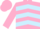 Silk - PINK & LIGHT BLUE CHEVRONS, pink sleeves & cap