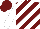 Silk - Burgundy, white diagonal stripes, white sleeves