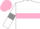 Silk - White, Pink hoop, White sleeves, Grey armlets, Pink cap