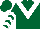 Silk - Dark green, white chevron, chevrons on sleeves