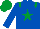 Silk - Royal blue, emerald green star, epaulets, emerald green cap