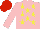 Silk - Pink, yellow stars, red cap