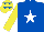 Silk - Royal blue, white star, yellow sleeves, yellow cap, royal blue stars