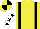 Silk - Yellow, black braces, white sleeves, black stars, yellow and black quartered cap