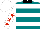 Silk - Teal, white hoops, black collar, red stars on white sleeves, red star on white cap