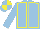 Silk - Light blue, yellow seams, quartered cap