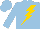 Silk - Light blue, gold lightning bolt