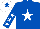 Silk - Royal blue, white star, white stars on sleeves, white cap, royal blue star