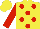 Silk - Yellow, red dots, red sleeves
