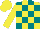 Silk - Yellow, teal blocks