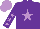 Silk - Purple, mauve star, purple sleeves, mauve stars and cap