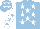 Silk - light blue, white stars, white arms, light blue stars, light blue cap, white stars