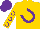 Silk - Gold, purple horseshoe, purple horseshoes on sleeves, purple cap