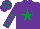 Silk - Purple, emerald green star, emerald green stars on sleeves, stars on cap