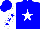 Silk - Blue body, white star, white arms, blue stars, blue cap