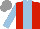 Silk - Red, light blue panel & sleeves, grey cap