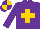 Silk - Purple, gold cross, purple sleeves,  purple and gold quartered cap