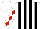 Silk - White, black stripes, red diamonds on sleeves