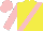 Silk - yellow, pink sash, pink sleeves, pink cap