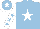 Silk - Light blue, white star, white sleeves, light blue stars sleeves, light blue cap, white star cap, peak