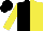 Silk - Black, yellow halved (horizontally), sleeves black, cap black (transit)