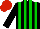 Silk - Black,green stripes,red cap