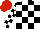 Silk - White ,black check,check sleeves,red cap