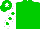 Silk - Green, white sleeves, green spots, green cap, white star