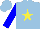 Silk - Light blue, yellow star, blue sleeves