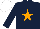 Silk - Dark blue, orange star, white cap