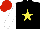 Silk - Black, yellow star, white sleeves, red cap