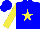 Silk - Blue, yellow star, sleeves blue,