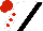 Silk - White, black sash, red dots on sleeves, red cap