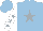 Silk - Light blue,silver star, silver stars on white sleeves, light blue cap