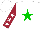 Silk - White, green star, white stars on maroon sleeves, white cap