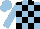 Silk - Light blue and black check, light blue sleeves