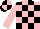 Silk - Pink & black check, pink sleeves, black & pink quartered cap