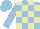 Silk - light blue, beige checked, light blue arms, light blue cap